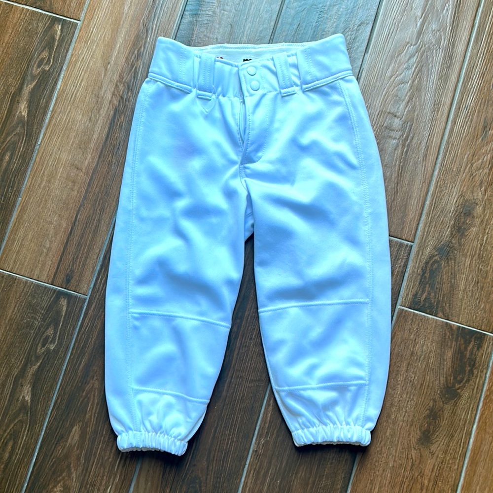 Marucci youth, large white baseball knickers
